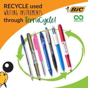 Recycled writing pens